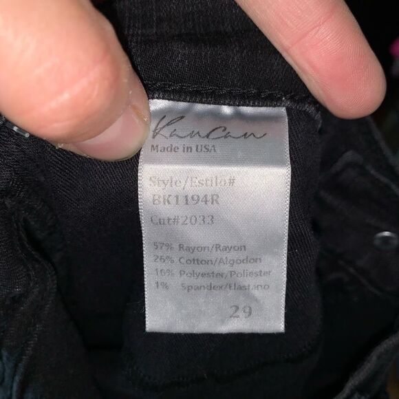 Kancan black distressed destroyed size 29 normcore jeans - Picture 2 of 3